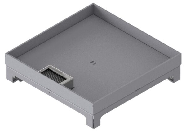 Produktbild UBD 324 302  -  Unterflur-Bodendose UBD 320 inkl. Deckel mit Kante, geschlossen, 30mm Vertiefung und 1 Bürstenauslass